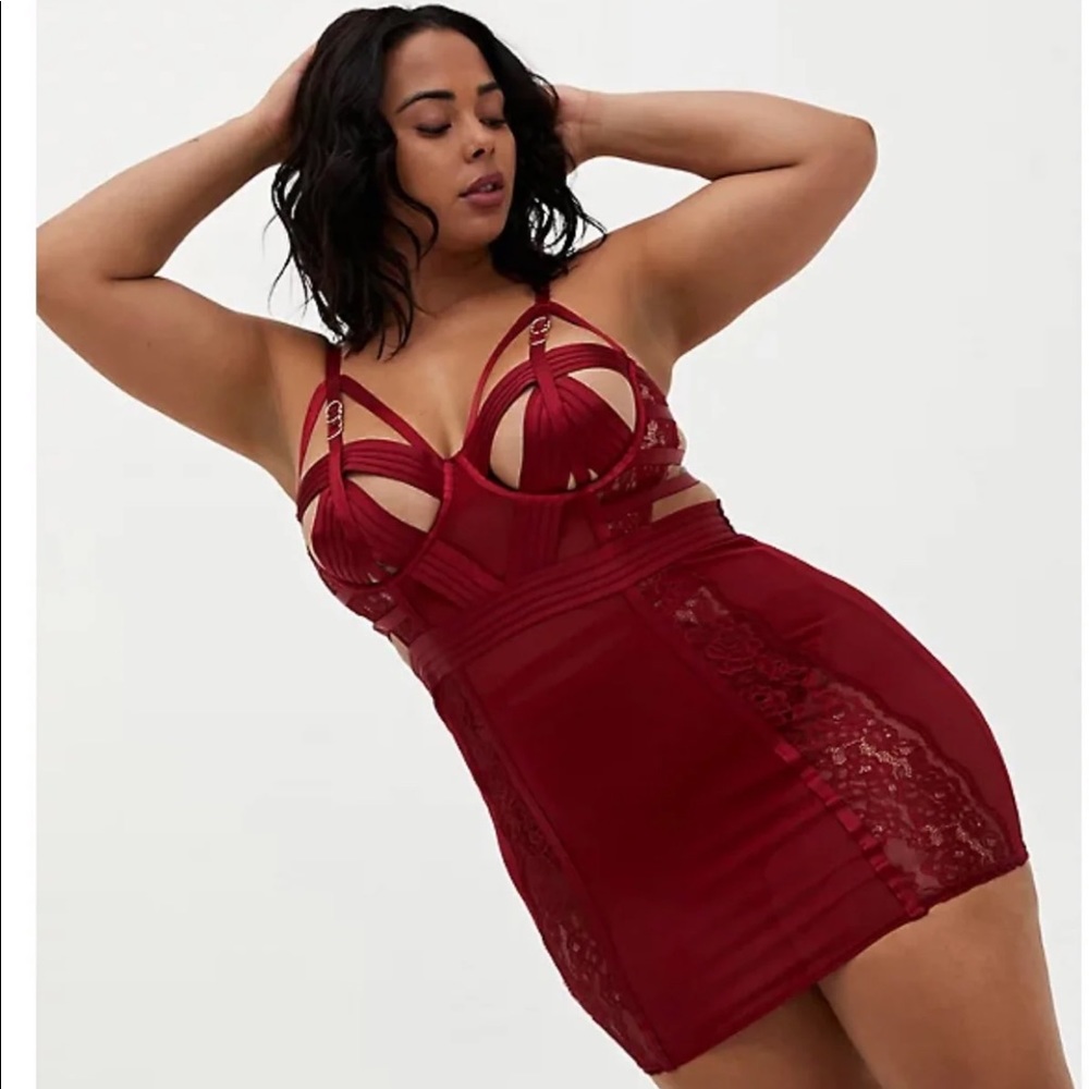 *Removing Soon* Torrid red lace cage